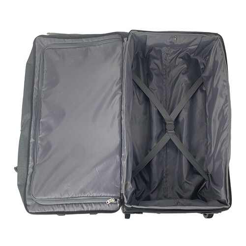 Bolso de viaje grande con capacidad 90 litros color gris, AIRPORT ALCAMPO.