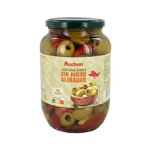 PRODUCTO ALCAMPO Aceitunas verdes Gordal aliñadas sin hueso PRODUCTO ALCAMPO frasco de 400 g.