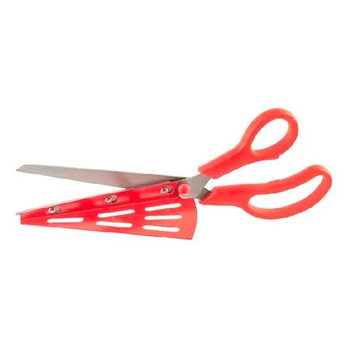 Tijeras corta pizza con mango rojo 27cm. PENGO