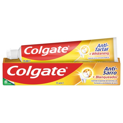 COLGATE Pasta de dientes anti-sarro (anti-tartar) sabor a menta 75 ml.