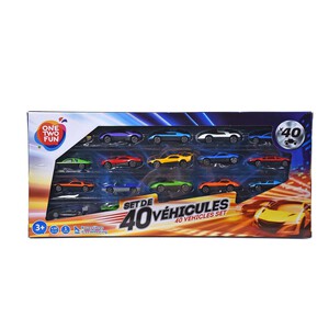Pack de 40 coches en miniatura ONE TWO FUN ALCAMPO.