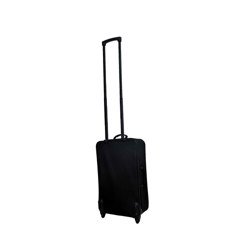 Maleta de cabina flexible con 2 ruedas, de poliéster, color negro, 49cm PRODUCTO ECONÓMICO ALCAMPO.