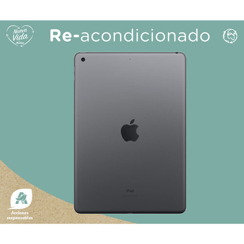 APPLE iPad 2017 Space Grey (5.ª gen) REACONDICIONADO, pantalla retina 24,64cm (9,7), 128GB, Chip A9, 8 Mpx, iPadOS 11.