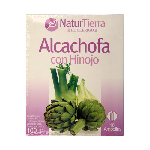 NATURTIERRA Complemento alimenticio en ampollas a base de alcachofas e hinojos NATURTIERRA 10 uds.