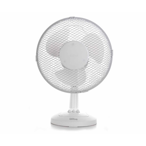 Ventilador de sobremesa QILIVE Q.6723, 22W, diámetro 23cm, oscilante.