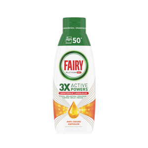 Imagen de FAIRY Platinium Detergente liquido para lavavajillas a máquina, antiolor,  50 lavados, 1 L.