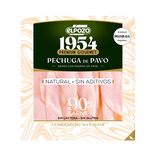 Pechuga de pavo asada con madera de Haya y cortada en lonchas LEGADO de El Pozo 120 g.