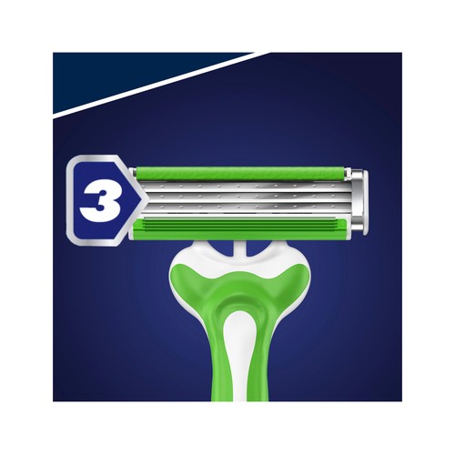 GILLETTE Sensor 3 sensitive Maquinilla de afeitar desechable con cabezal pivotante de 3 horas 8 uds.