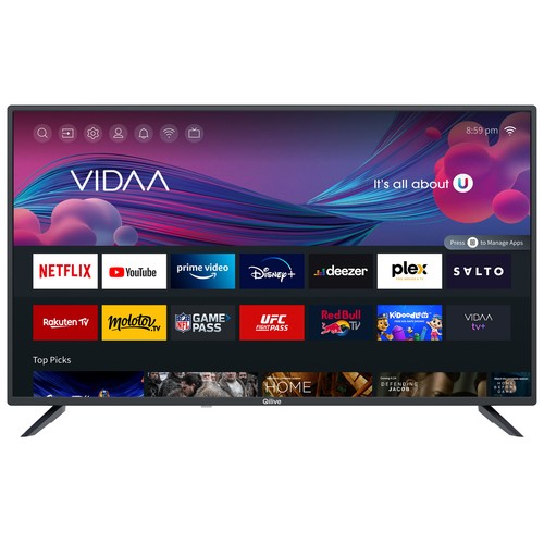 Televisión 101,6cm (40") LED QILIVE Q40FS232 FULL HD, SMART TV, WIFI, TDT T2, USB reproductor, 3HDMI, 60HZ.