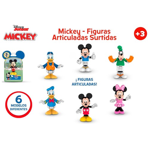 Figura articulada Mickey y sus amigos de 7cm. DISNEY.