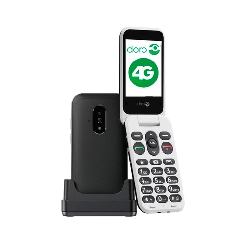 Teléfono móvil Senior DORO leva E22 Black/White 4G, pantalla 2.8", Bluetooth.