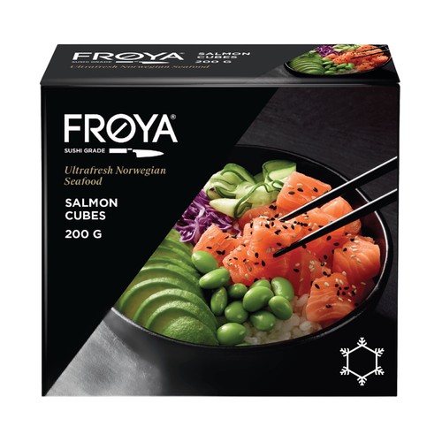 FROYA Salmón noruego cortado en cubos 200 g.