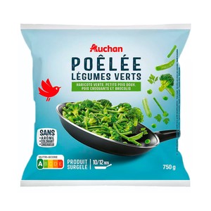 Imagen de AUCHAN Salteado de verduras verdes 750 g Producto Alcampo.