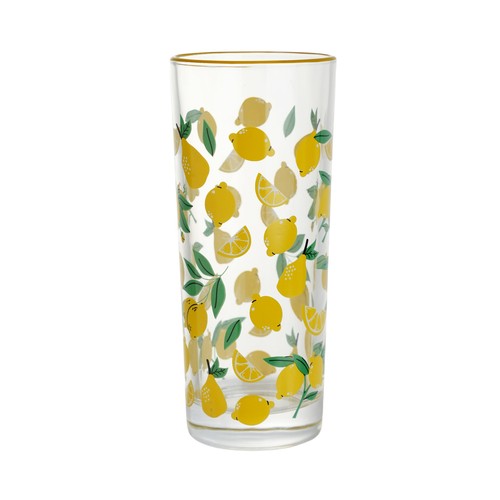 Set 3 vasos decorados 30 cl decoración limones. ACTUEL