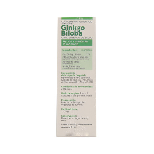 VIVE ADVANCE Complemento alimenticio a base de Ginkgo Biloba VIVE ADVANCE 30 uds.