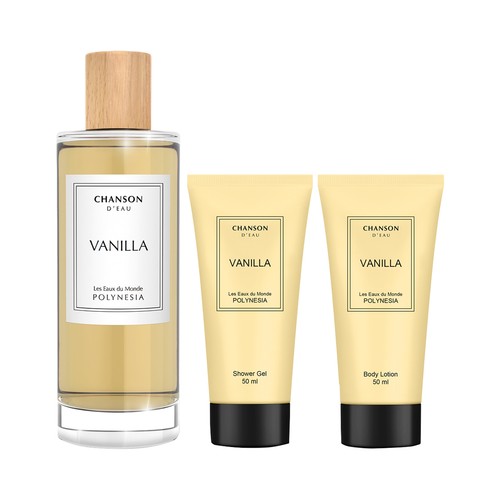 CHANSON D´EAU Vanilla Les eaux du monde Estuche para mujer con colonia, gel y loción corporal.