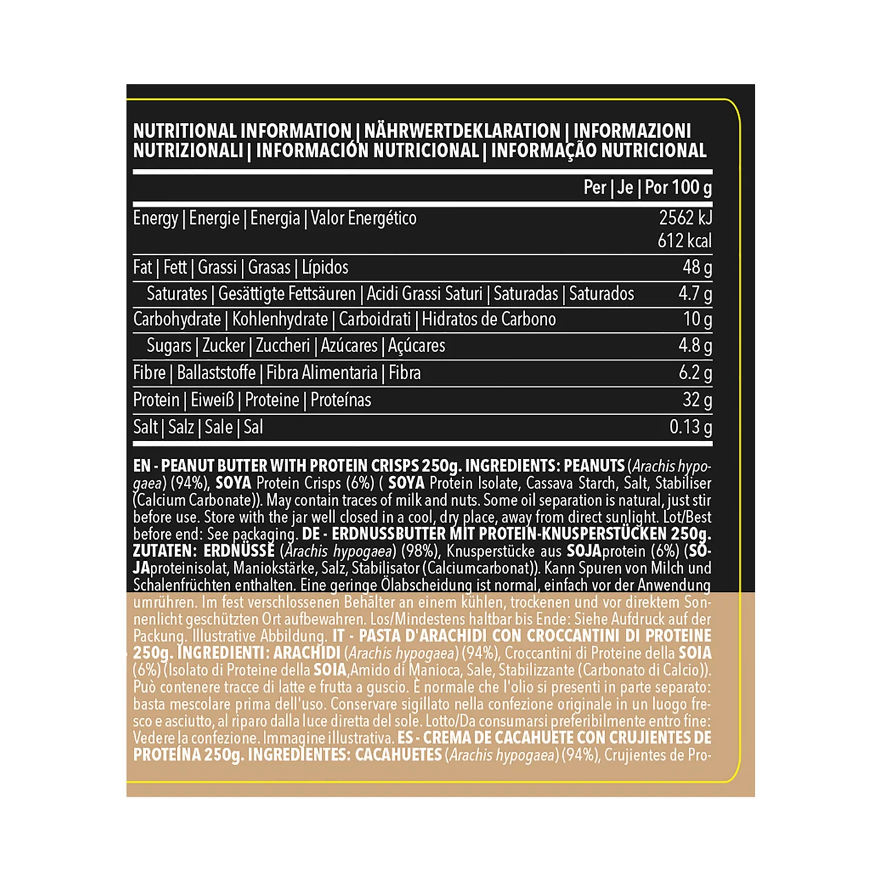 Choco crips Mantequilla proteica de cacahuetes y chocolate 250 g.