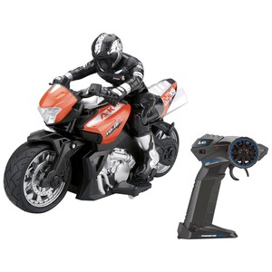 Imagen de Moto radiocontrol a escala 1:10, 27cm., hasta 8km/h. ONE TWO FUN ALCAMPO.