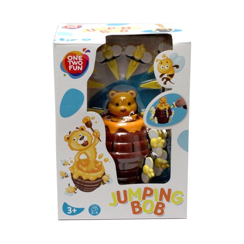 Juego de mesa infantil de azar y habilidad Salta Bobby, de 2 a 4 jugadores, ONE TWO FUN ALCAMPO.