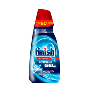 Imagen de FINISH Detergente concentrado en gel para lavavajillas FINISH Todo en 1 50 lav. 1 l.
