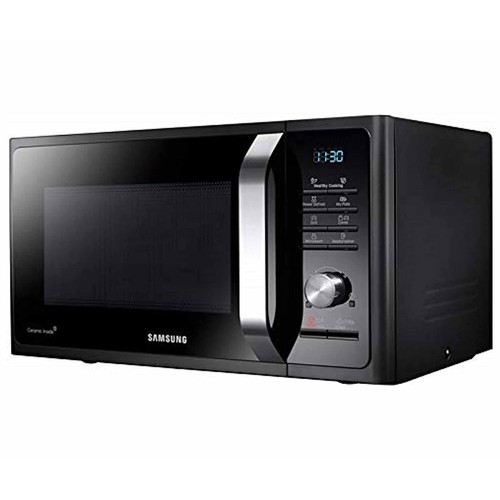 Microondas con grill SAMSUNG MG23J5133AK/EC, color negro, capacidad 28L, potencia: 900W, grill: 1500W.