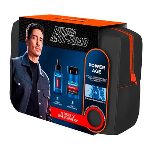 L´ORÉAL PARIS Men expert power age Neceser con sérum concentrado y crema anti-arrugas.
