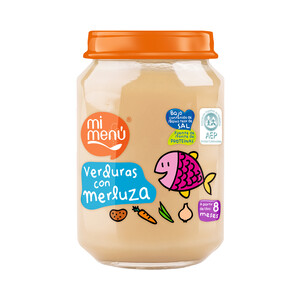 Imagen de MI MENÚ Tarrito de verduras con merluza, a partir de 8 meses MI MENÚ 235 g.