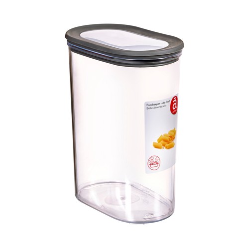Recipiente hermético de plástico especial para alimientos secos, 1,6 litros, ACTUEL.