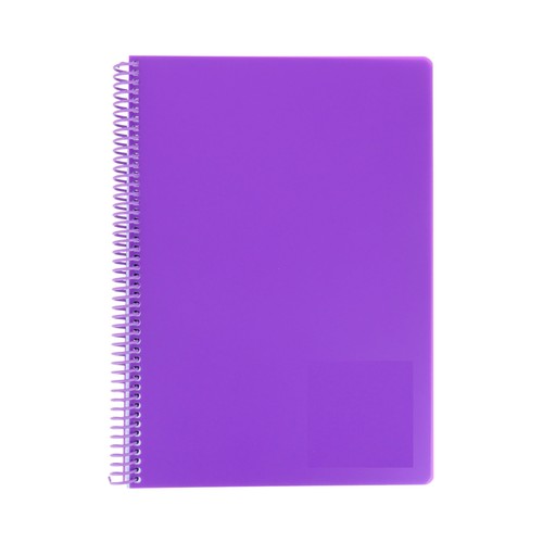 Cuaderno A5 polipropileno 80h 90gr, cuadrícula 3mm espiral surtido. AUCHAN