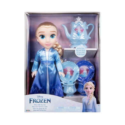 Pack Muñeca Elsa Frozen 38cm con Juego de té, Disney +3 Años JAKKS