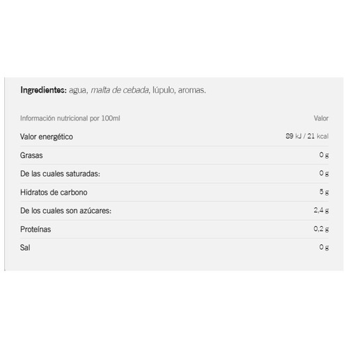 SAN MIGUEL Cerveza tostada sin alcohol (0,0% Vol.) SAN MIGUEL lata de 33 cl.