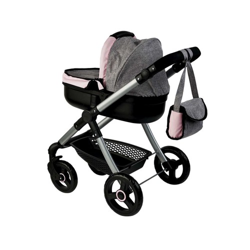 Carrito de muñecas style con bolso 63x40x68cm, ONE TWO FUN