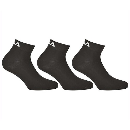 Pack 3 calcetines tobilleros FILA, color negro, talla 39/42