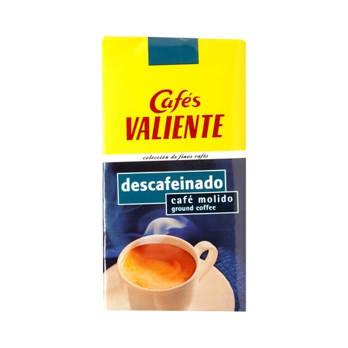 CAFÉS VALIENTE Café molido descafeinado 250 g.