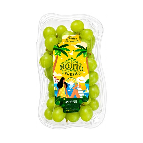 Uva blanca sin pepitas sabor mojito 300 g.