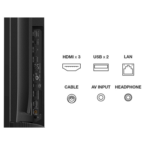 Televisión 165,1cm (65") LED TCL 65P615 4K, HDR, SMART TV, WIFI, BLUETOOTH, TDT T2, USB reproductor, 3HDMI, 60HZ.