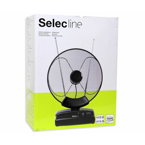 Antena de interior SELECLINE 841621 para señal de TDT, hasta 20 dB de ganancia.