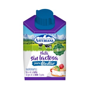 CENTRAL LECHERA ASTURIANA Nata líquida (38 % de materia grasa) para montar, sin lactosa CENTRAL LECHERA ASTURIANA 200 ml.
