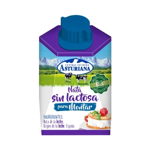 CENTRAL LECHERA ASTURIANA Nata líquida (38 % de materia grasa) para montar, sin lactosa CENTRAL LECHERA ASTURIANA 200 ml.