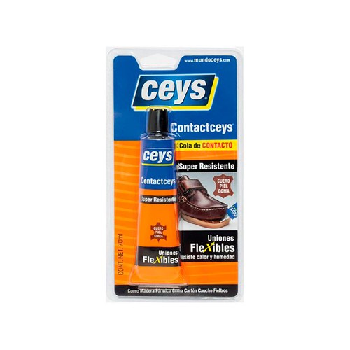 Cola de contacto CEYS Contactceys, cuero, piel, goma. 70ml.