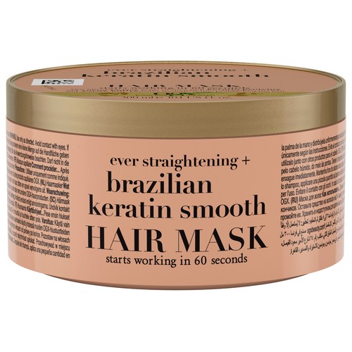 OGX Mascarilla capilar con keratina de Brasil, para cabellos rizados o encrespados 300 ml.
