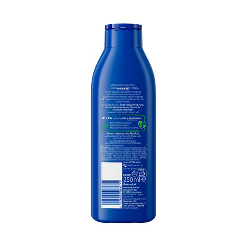 NIVEA Loción corporal (body milk) nutritivo, para pieles secas 250 ml.
