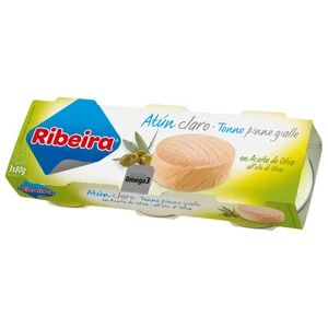 RIBEIRA Atún claro en aceite de oliva 3 uds x 52 g.