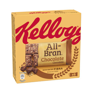 Imagen de KELLOGG'S ALL-BRAN Cereales en barrita con chocolate pack 6 uds.x 40 g.