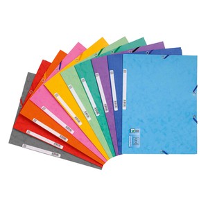 Imagen de Carpeta de cartón de varios colores, tamaño 24x32cm, cierre de gomas PRODUCTO ALCAMPO.