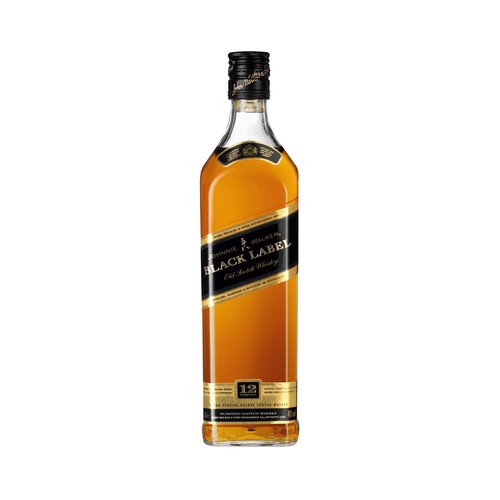 JOHNNIE WALKER Black label  Whisky blended escocés 12 años 1 l.