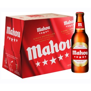 Imagen de MAHOU 5 ESTRELLAS Cerveza pack 12 uds. x. 25 cl.