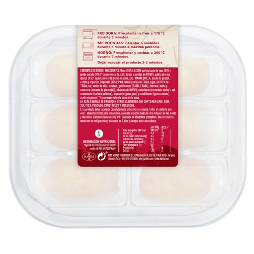 ALDELÍS Croquetas de ibérico prefritas ALDELÍS 6 uds.