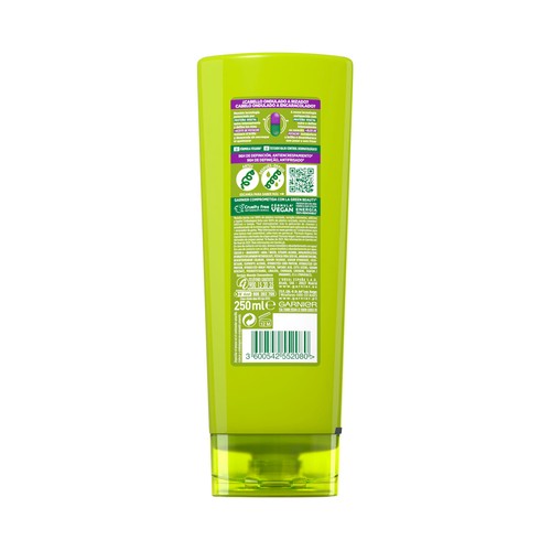 FRUCTIS Nutri rizos contouring de Garnier Acondicionador anti-encrespamiento para cabellos ondulados a rizados 250 ml.