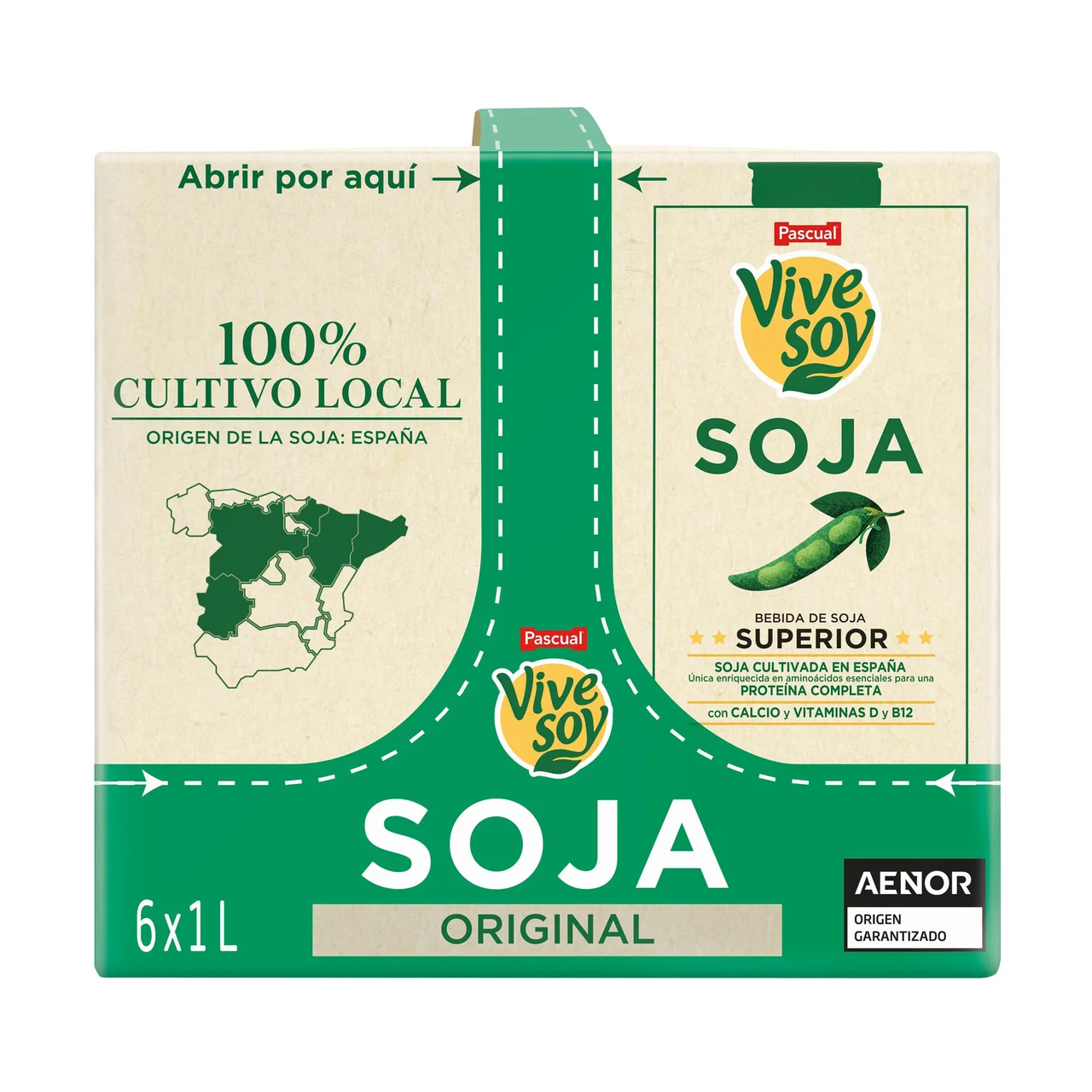 Pascual Vivesoy Bebida de Soja 6x1L